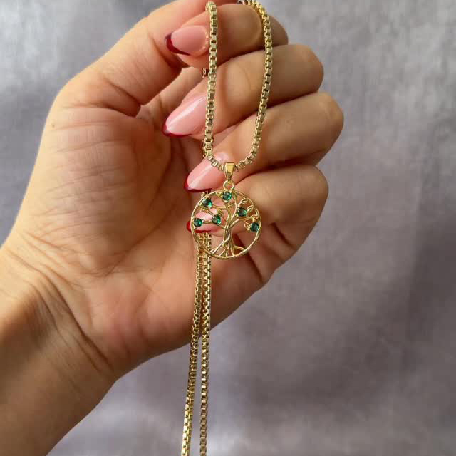 Varëse Tree of Life Emerald Gold